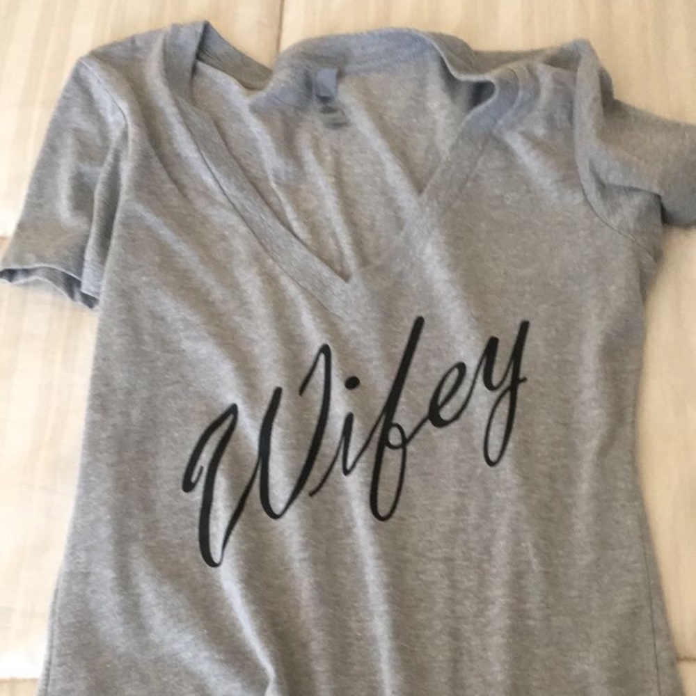 Next Level Wifey V Neck - Picture 2 of 3